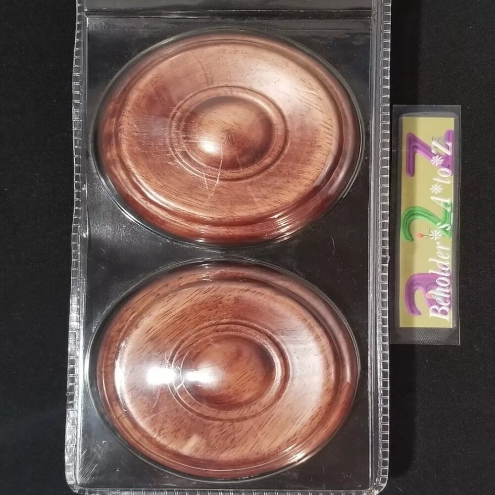 Cambria Classic Solid Wood Drapery Spindle Holdbacks in Medium Brown 601301